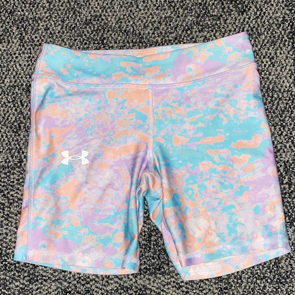 Under Armour Multicolor Pastel Camo Bike Shorts